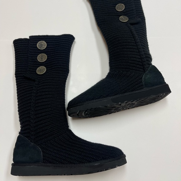 UGG Classic Cardy Knit Black - Picture 5 of 8